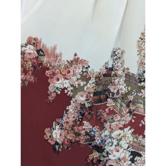 Allsaints Clement Shift Mini Dress 100% Silk Gauzy Floral Detail Women’s Sz L - Picture 5 of 8